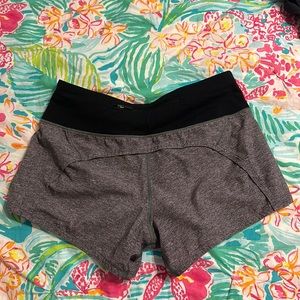 Size 4 Grey lululemon speed up shorts